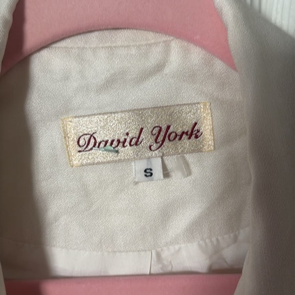 Women's Cream Blazer with Gold Accents David York size small - Picture 2 of 7